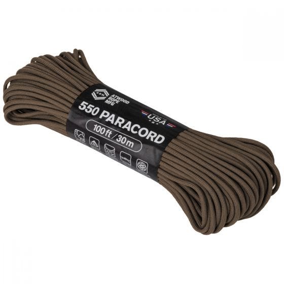 Паракорд Atwood Rope 550 100 фута - Коричневый