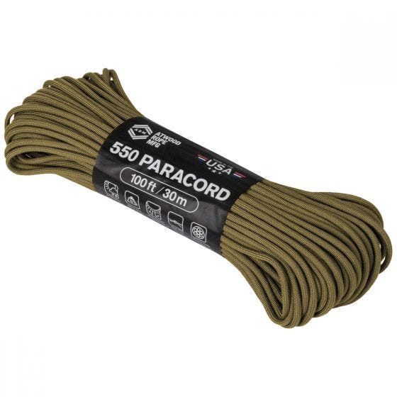 Паракорд Atwood Rope 550 100 фута - Coyote