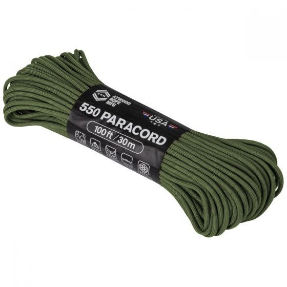 Паракорд Atwood Rope 550 100 фута - Olive Drab