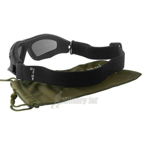 Mil-Tec Commando Goggles Air Pro Smoke Black