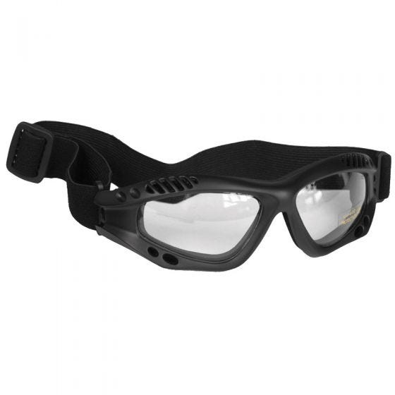 Mil-Tec Commando Goggles Air Pro Clear Black