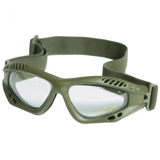 Mil-Tec Commando Goggles Air Pro Clear Olive