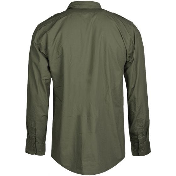 Рубашка с Длинным Рукавом Mil-Tec из Материала Ripstop - Оливковый