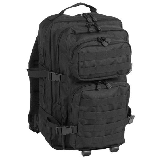 Большой Штурмовой Рюкзак Mil-Tec MOLLE US - Черный