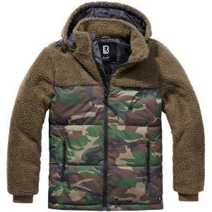 Куртка Brandit Jackson Teddyfleece - Оливковый/Woodland