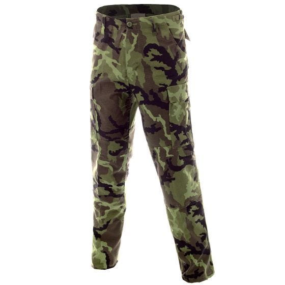 Боевые Брюки MFH BDU из Материала Ripstop Czech Woodland