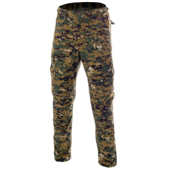 Боевые Брюки MFH BDU из Материала Ripstop Digital Woodland