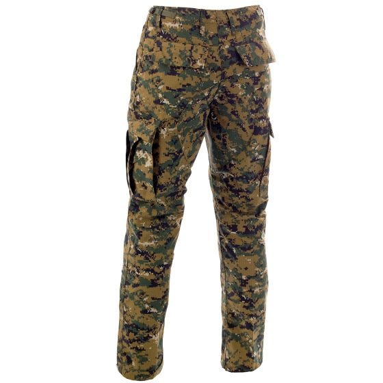 Боевые Брюки MFH BDU из Материала Ripstop Digital Woodland