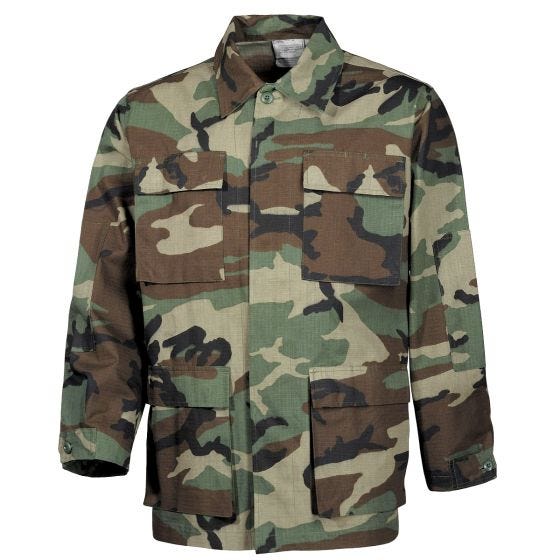 Полевая куртка MFH US BDU из материала Ripstop - Woodland Camo