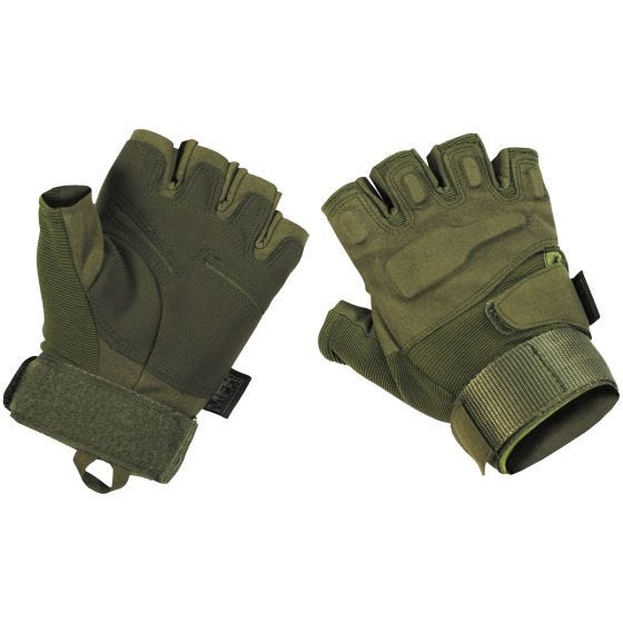 Перчатки без Пальцев MFH Protect Tactical - Зеленый