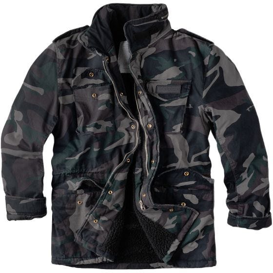 Зимняя Куртка Surplus Paratrooper - Black Camo Washed