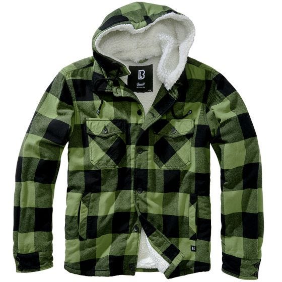 Куртка Brandit Lumber Hooded - Черный/Оливковый