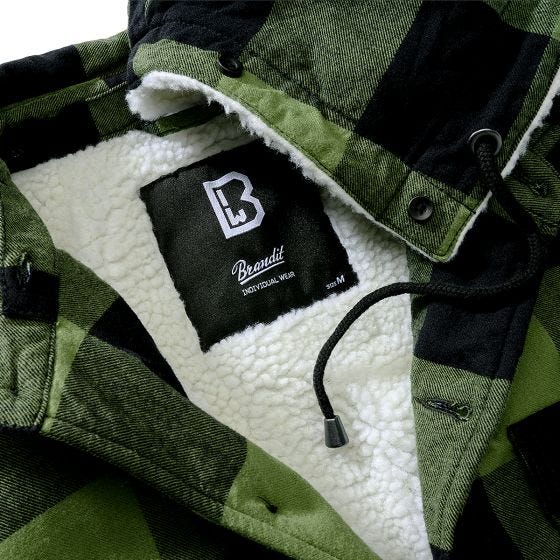 Куртка Brandit Lumber Hooded - Черный/Оливковый