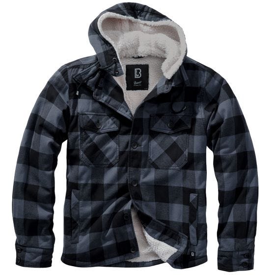 Куртка Brandit Lumber Hooded - Черный/Серый