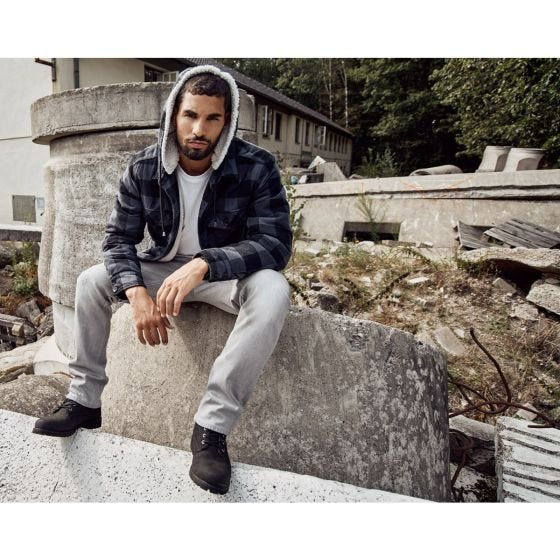 Куртка Brandit Lumber Hooded - Черный/Серый