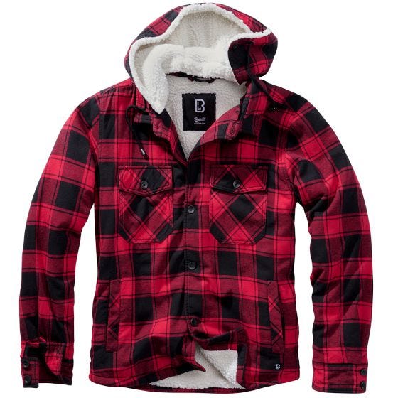 Куртка Brandit Lumber Hooded - Красный/Черный