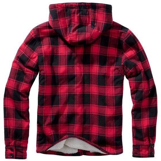 Куртка Brandit Lumber Hooded - Красный/Черный