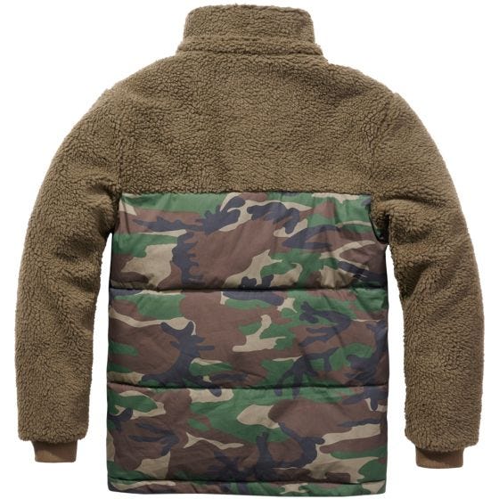 Куртка Brandit Jackson Teddyfleece - Оливковый/Woodland