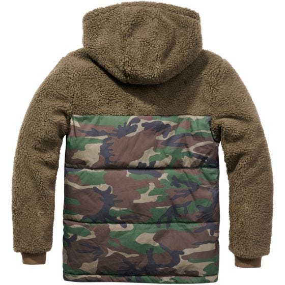 Куртка Brandit Jackson Teddyfleece - Оливковый/Woodland