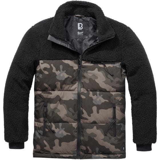 Куртка Brandit Jackson Teddyfleece - Черный/Dark Camo