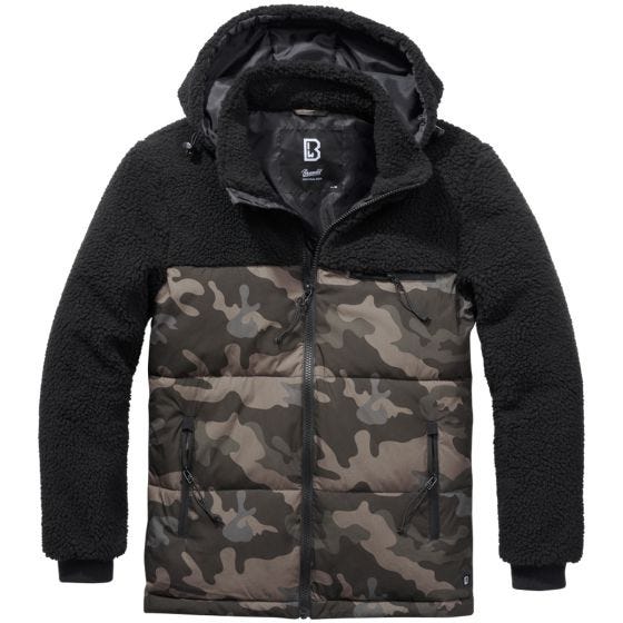 Куртка Brandit Jackson Teddyfleece - Черный/Dark Camo
