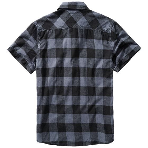 Рубашка с коротким рукавом Brandit Half Sleeve Check - Черный/Серый