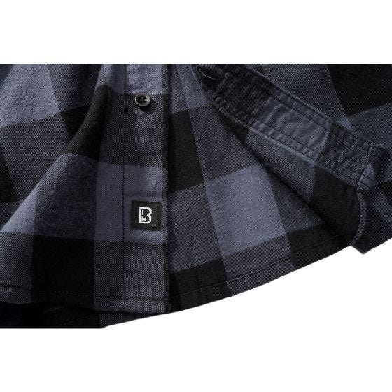Рубашка с коротким рукавом Brandit Half Sleeve Check - Черный/Серый