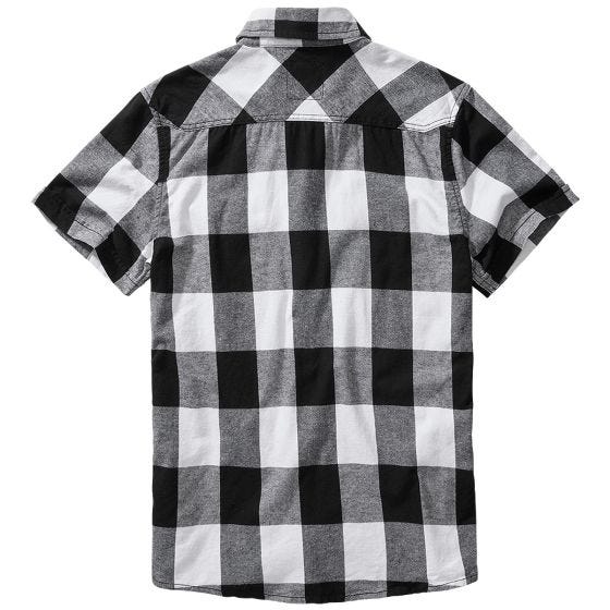 Рубашка с коротким рукавом Brandit Half Sleeve Check - Белый/Черный