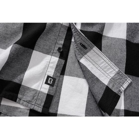 Рубашка с коротким рукавом Brandit Half Sleeve Check - Белый/Черный