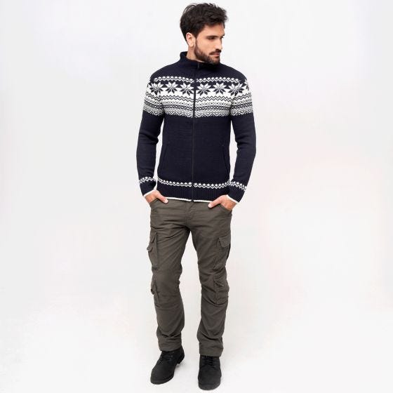 Джемпер Brandit Cardigan Norweger - Navy