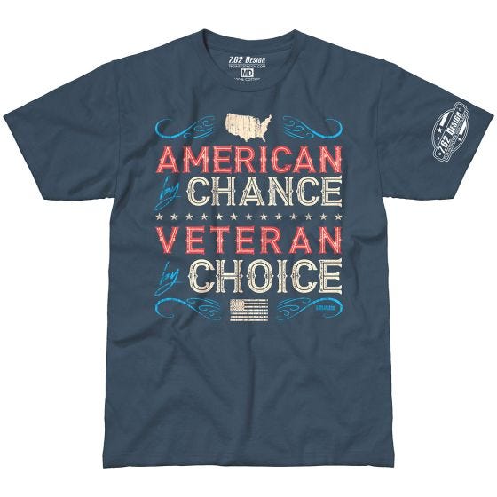 Футболка 7.62 Design Veteran By Choice American - Indigo