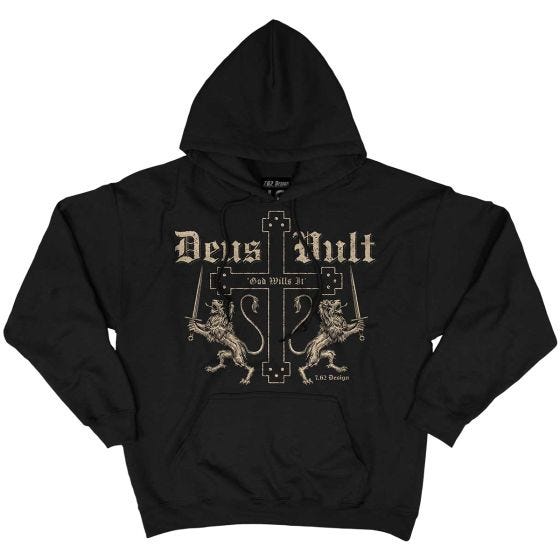 Толстовка с Капюшоном 7.62 Design Deus Vult - Черный