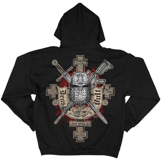 Толстовка с Капюшоном 7.62 Design Deus Vult - Черный