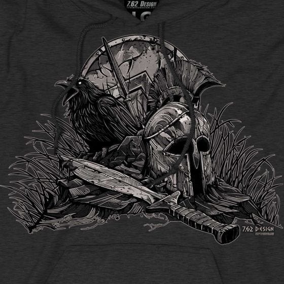 Толстовка с Капюшоном 7.62 Design With Your Shield - Charcoal Heather
