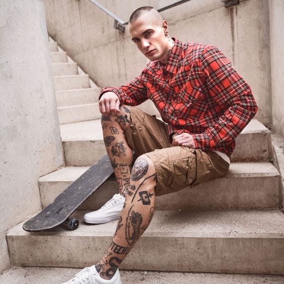Клетчатая рубашка Brandit Tartan - Tartan