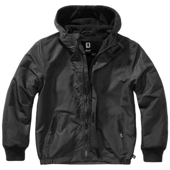 Куртка Brandit Дети Windbreaker Front Zip - Черный
