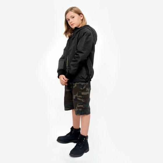 Куртка Brandit Дети Windbreaker Front Zip - Черный