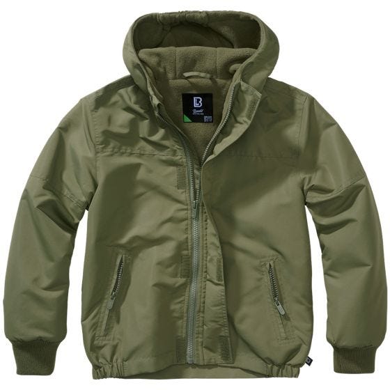 Куртка Brandit Дети Windbreaker Front Zip - Оливковый