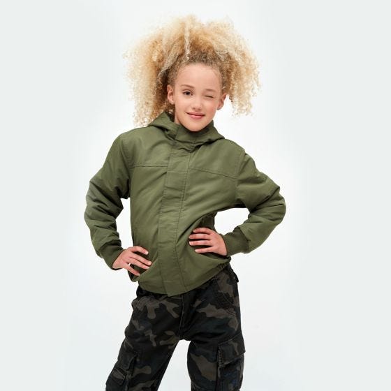 Куртка Brandit Дети Windbreaker Front Zip - Оливковый