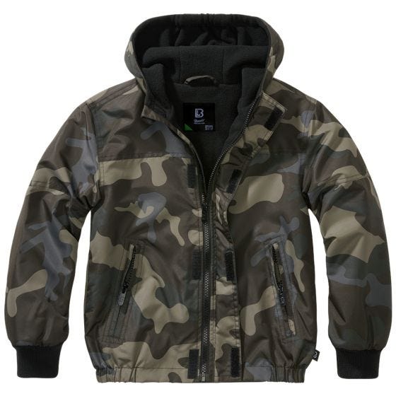 Куртка Brandit Дети Windbreaker Front Zip - Dark Camo