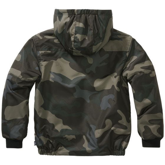 Куртка Brandit Дети Windbreaker Front Zip - Dark Camo