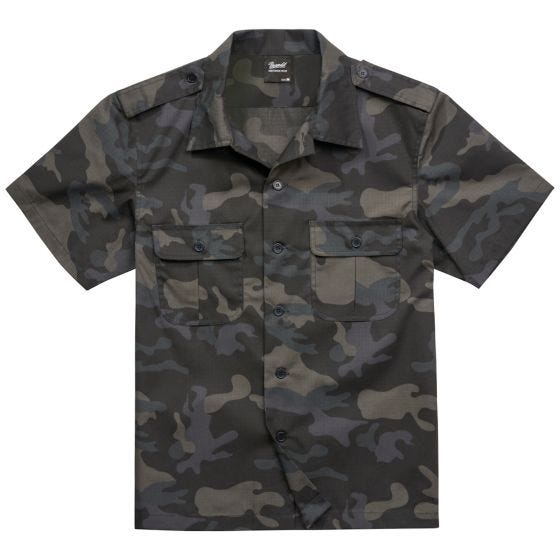 Рубашка с коротким рукавом Brandit US Ripstop - Dark Camo