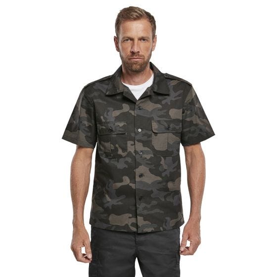 Рубашка с коротким рукавом Brandit US Ripstop - Dark Camo
