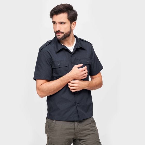 Рубашка с коротким рукавом Brandit US Ripstop - Navy