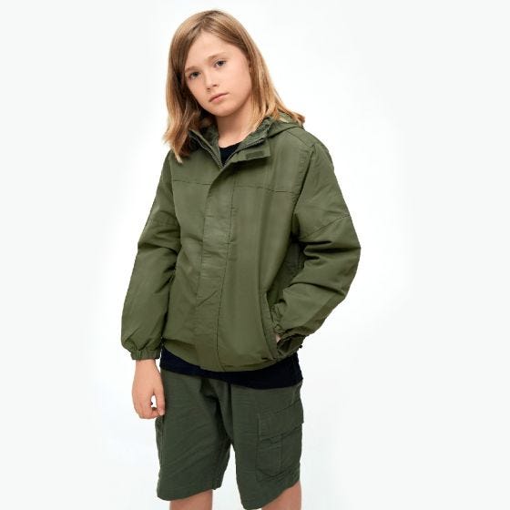 Куртка Brandit Дети Summer Windbreaker Front Zip - Оливковый