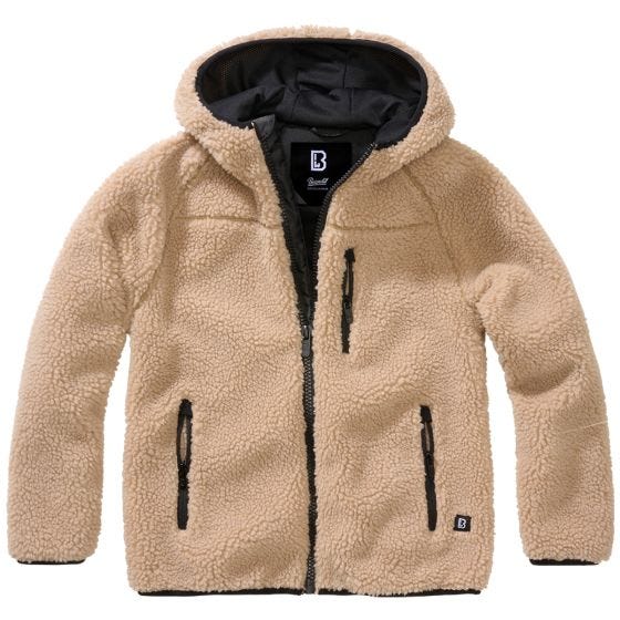 Куртка с капюшоном Brandit Дети Teddyfleece - Camel