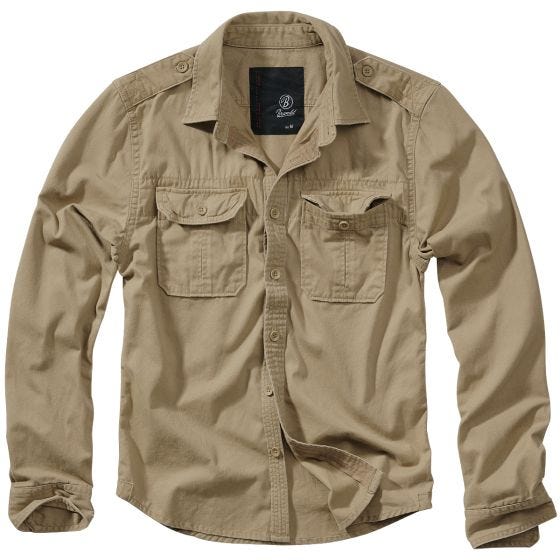 Рубашка с Длинным Рукавом Brandit Vintage - Camel