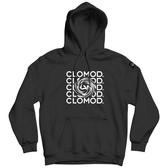 Толстовка с капюшоном CLOMOD "Twirl" - Черный
