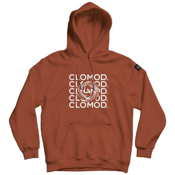 Толстовка с капюшоном CLOMOD "Twirl" - Maroon Red