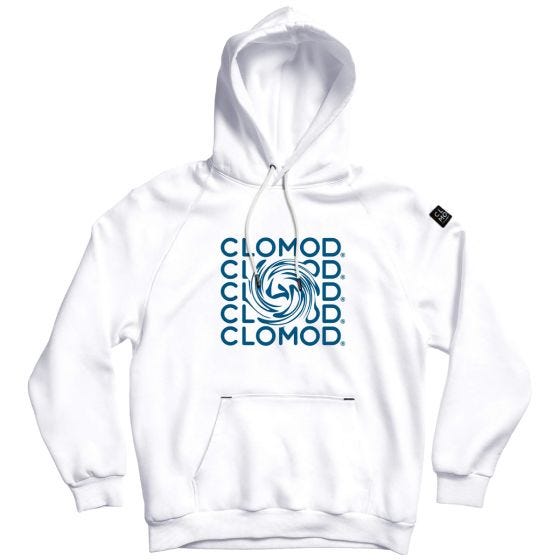 Толстовка с капюшоном CLOMOD "Twirl" - Белый